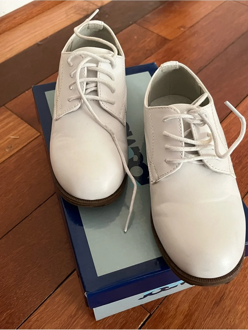 Classic White Lace-Up Boys Oxford communion Shoes - Josmo